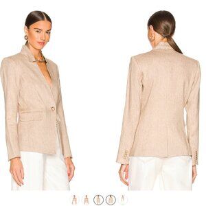 Veronica Beard Linen Upcollar Dickey Jacket Blazer Size 4